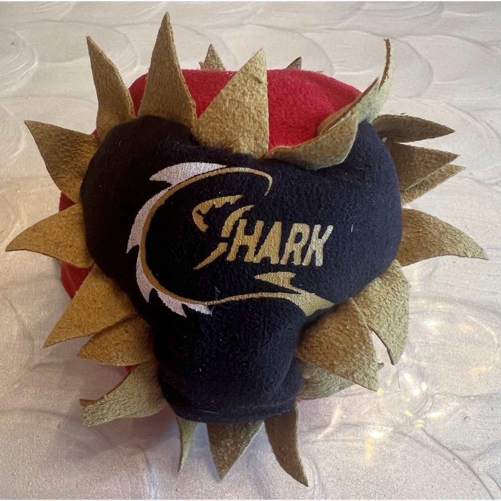 Shark Branded Hacky Sack Footbag Sand Filled Kick Ball Red Black‎ Gold NWOT